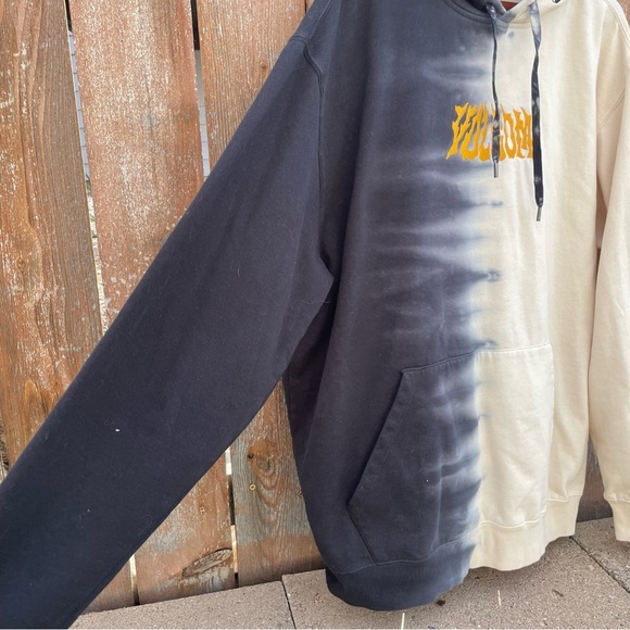 VOLCOM Men’s Black Cream Tie Dye Hoodie Sweatshirt Size XXL - Picture 6 of 11
